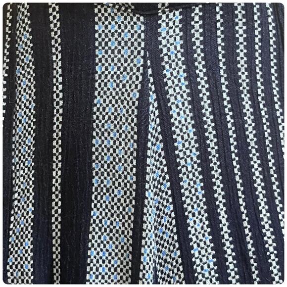 Lulus Suncrest Navy Blue Striped Backless Wide-Leg Jumpsuit Size XS Front Slit - Picture 6 of 15